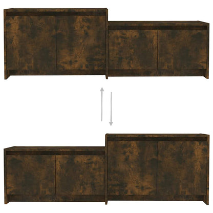 vidaXL Tv Cabinet | Smoked Oak | Engineered Wood | Medium |  Modular 5