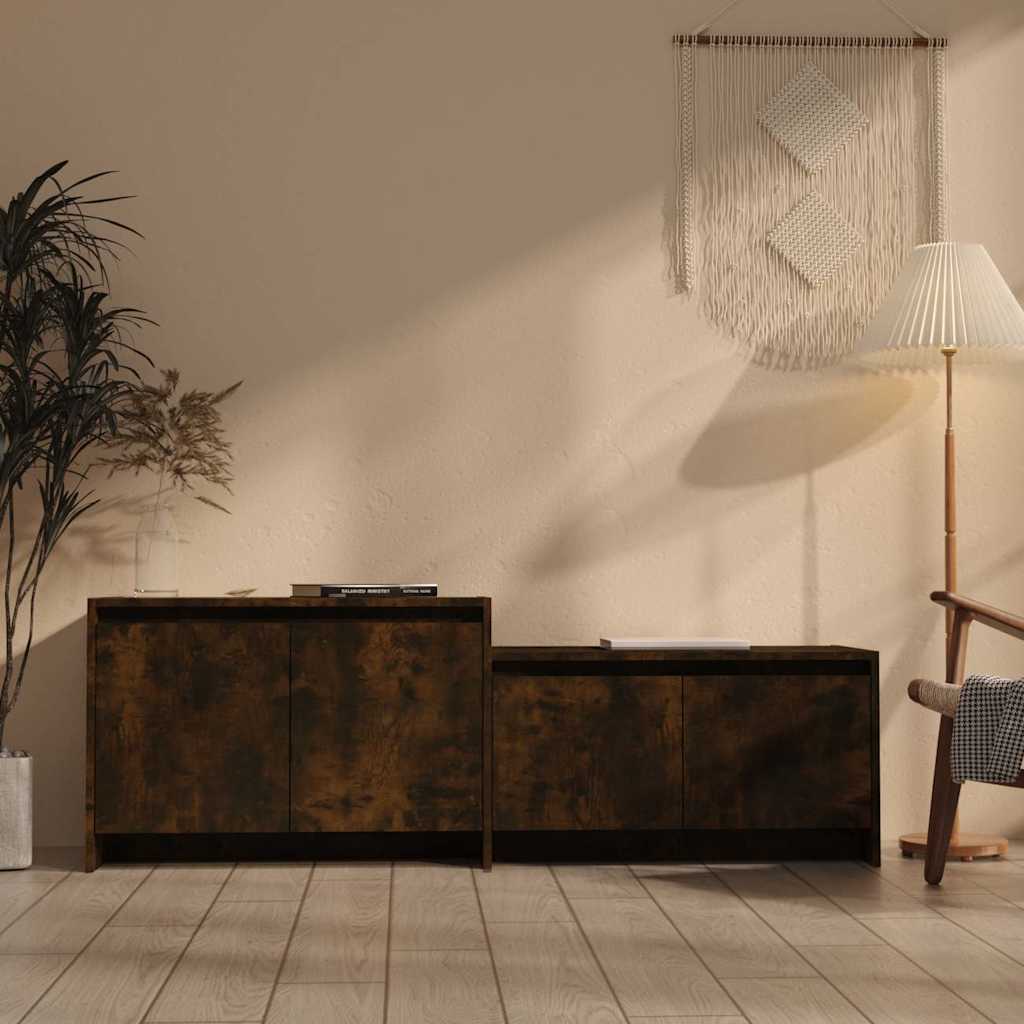 vidaXL Tv Cabinet | Smoked Oak | Engineered Wood | Medium |  Modular 1