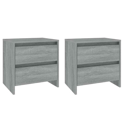 vidaXL Bedside Cabinet | Set of 2 | Grey sonoma | Engineered wood 2