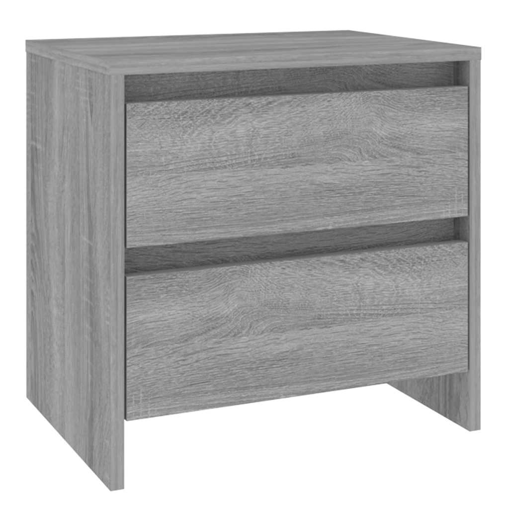 vidaXL Bedside Cabinet | Set of 2 | Grey sonoma | Engineered wood 3