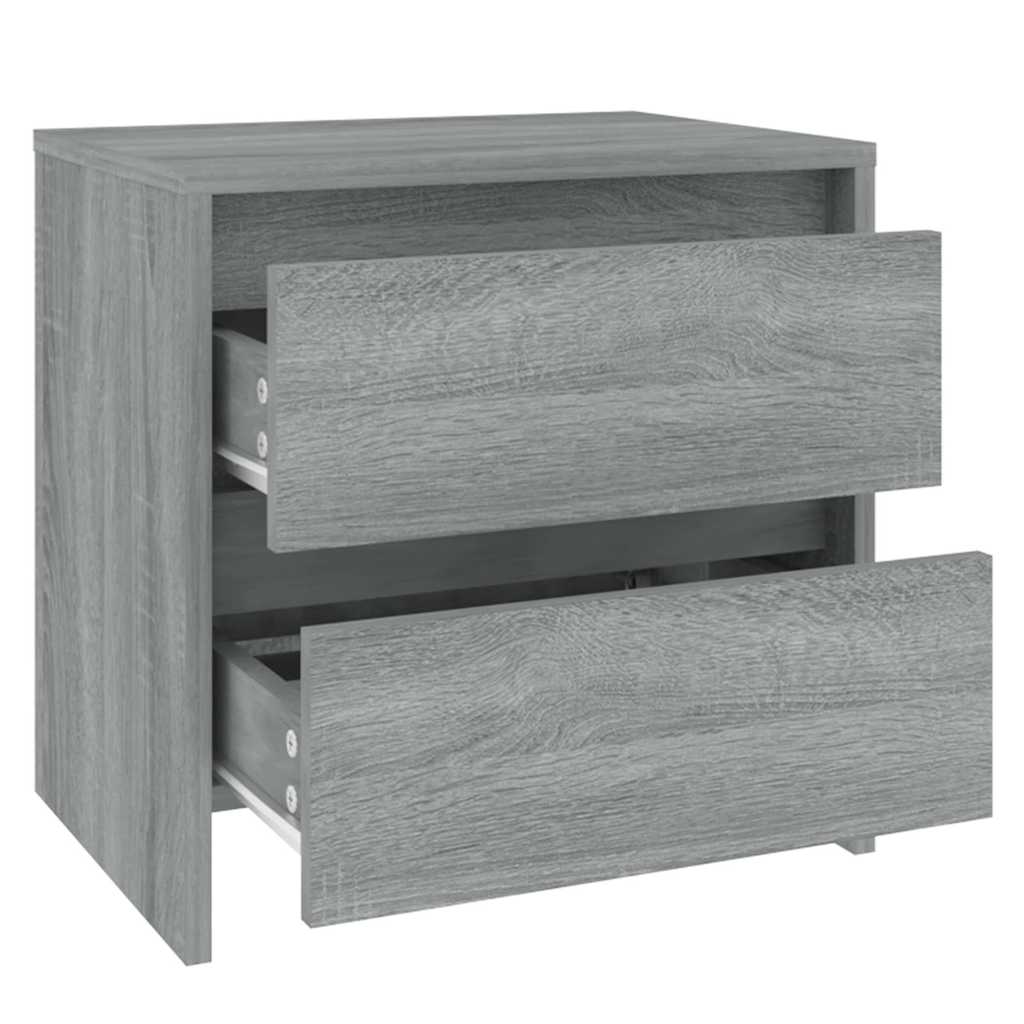 vidaXL Bedside Cabinet | Set of 2 | Grey sonoma | Engineered wood 5