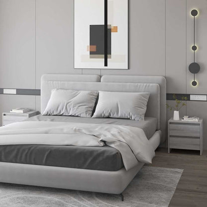 vidaXL Bedside Cabinet | Set of 2 | Grey sonoma | Engineered wood 1