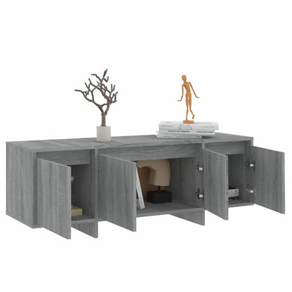 vidaXL TV Cabinet | Grey Sonoma | Engineered wood | Medium | TV Cabinet 5