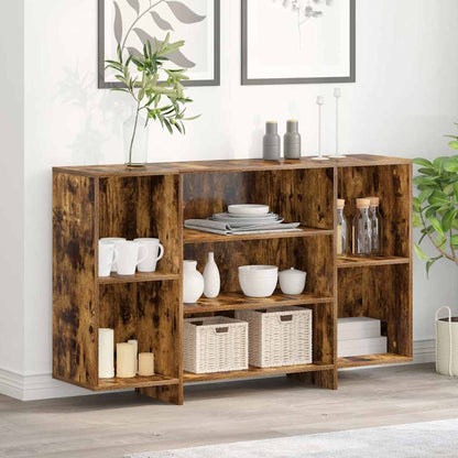 vidaXL Sideboard Smoked Oak 120x30x75 cm Engineered Wood 1