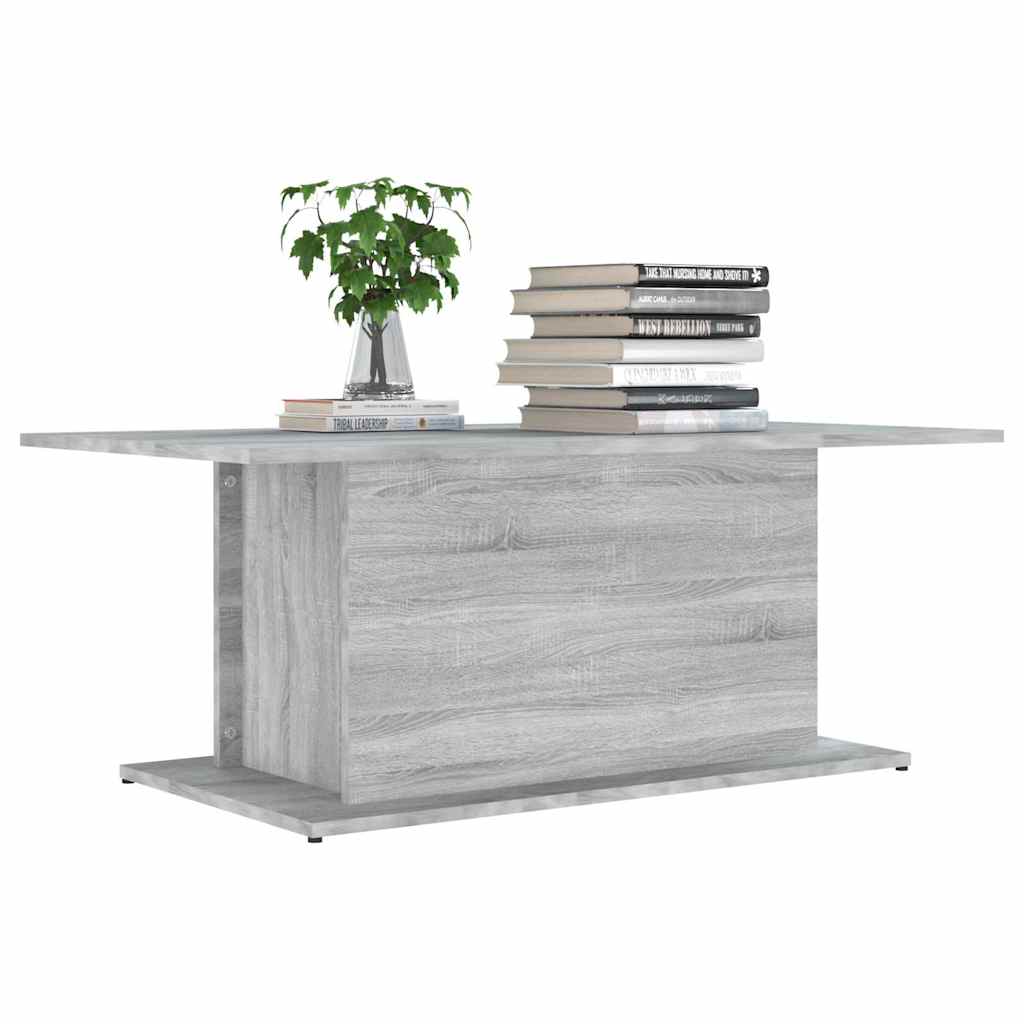 813093 vidaXL Coffee Table Grey Sonoma 102x55,5x40 cm Engineered Wood 6