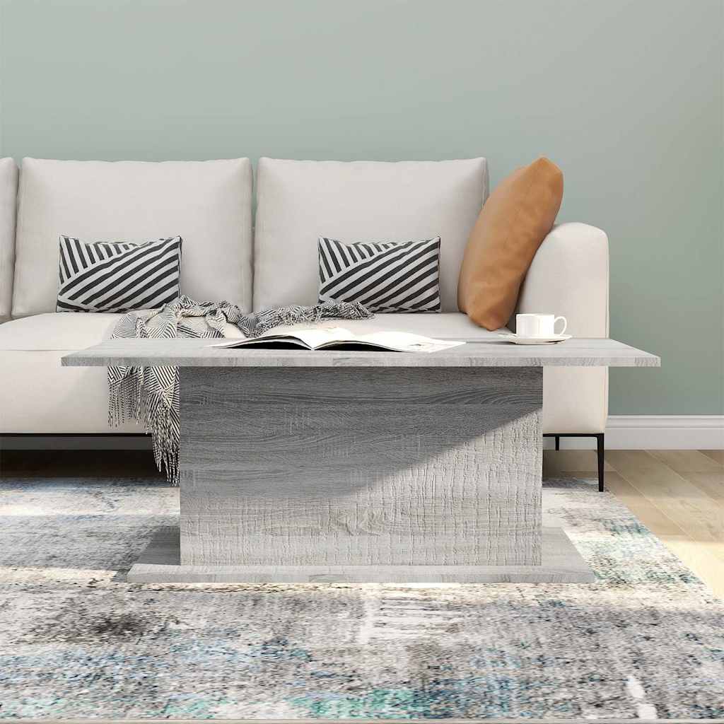 813093 vidaXL Coffee Table Grey Sonoma 102x55,5x40 cm Engineered Wood 3