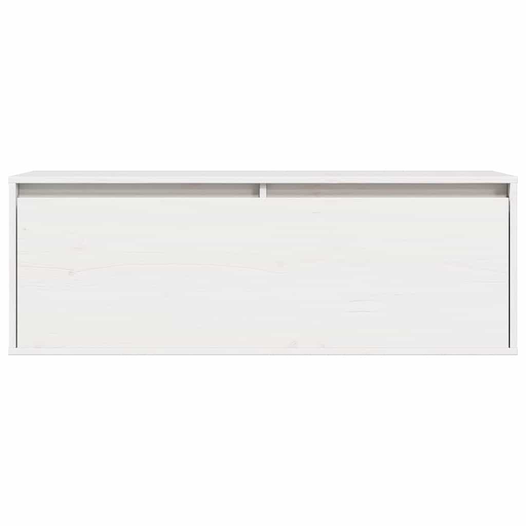 vidaXL Wall Cabinet White 100x30x35 cm Solid Wood Pine 4