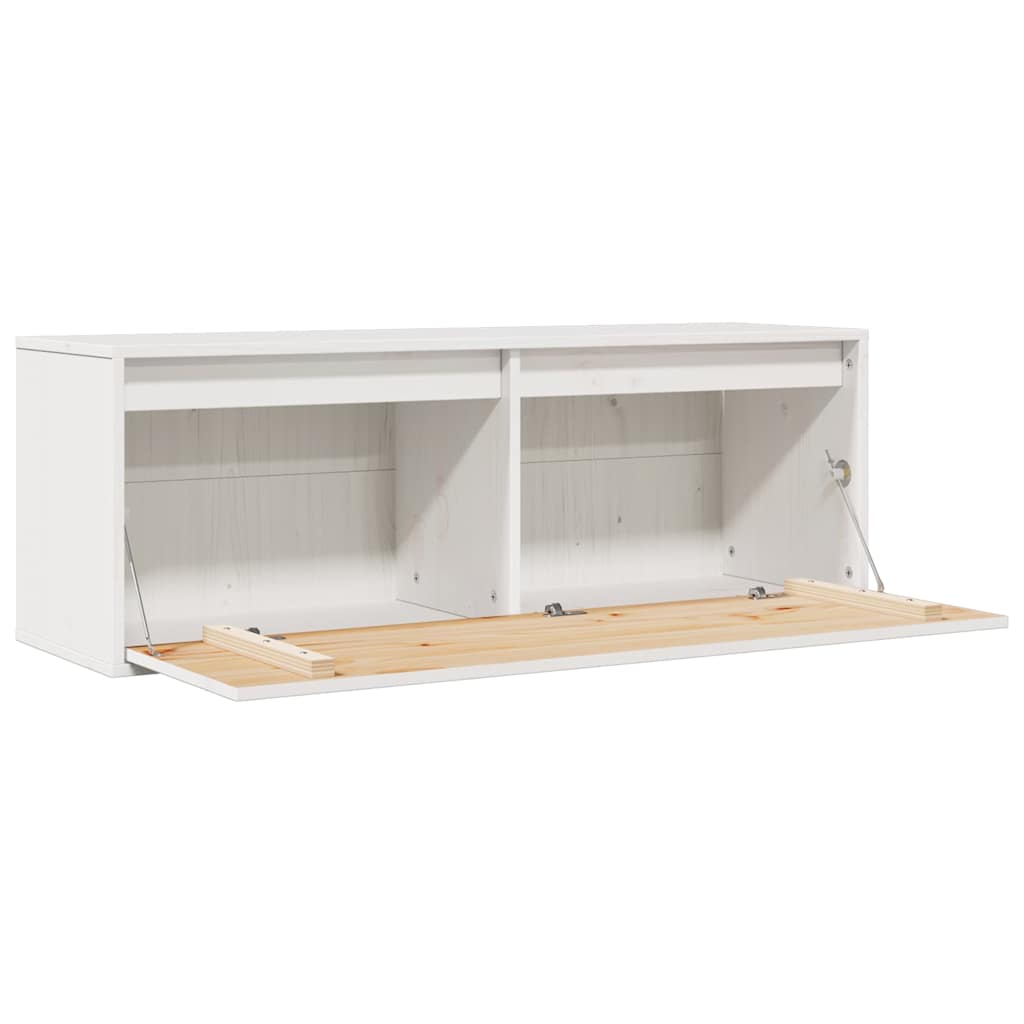 vidaXL Wall Cabinet White 100x30x35 cm Solid Wood Pine 5