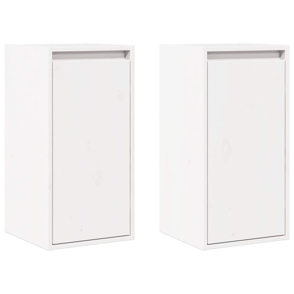 vidaXL Wall Cabinet |  Set of 2 | White | Solid pinewood | Standard 2