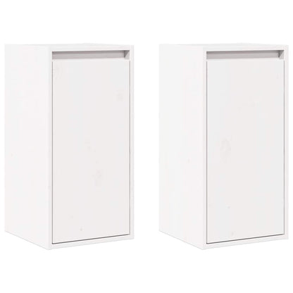 vidaXL Wall Cabinet |  Set of 2 | White | Solid pinewood | Standard 2