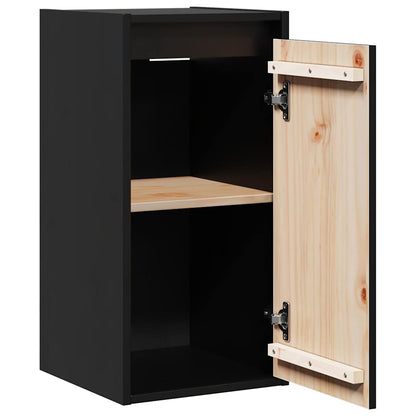 vidaXL Wall Cabinet | Set of 2 | Black | Solid pinewood | Wall-mounted 6