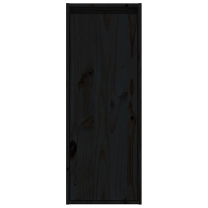 vidaXL Wall Cabinet | Set of 2 | Black | Solid pinewood | Medium | Wall Cabinet 6