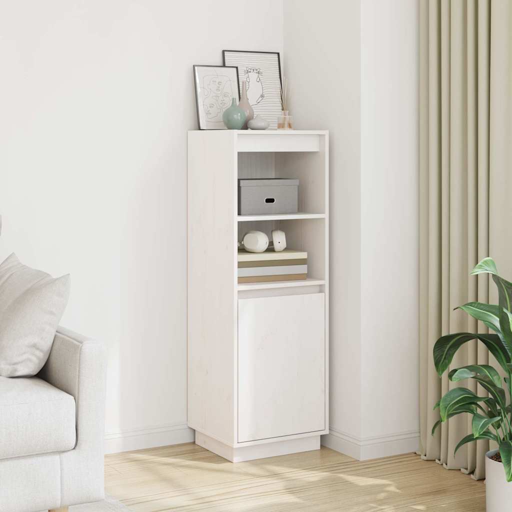 vidaXL Highboard | White | Solid pine wood | 37 cm x 34 cm x 110 cm | Highboard 1