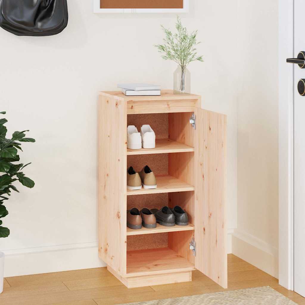 vidaXL Shoe Cabinet | Natural Pine | Solid pinewood (untreated) | Medium 3