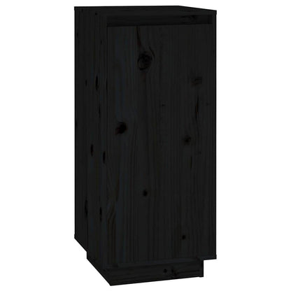 vidaXL Shoe Cabinet Black 35x35x80 cm Solid Wood Pine 2