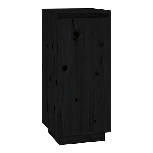 Shoe Cabinet 35x35x80 cm Solid Wood Pine Black