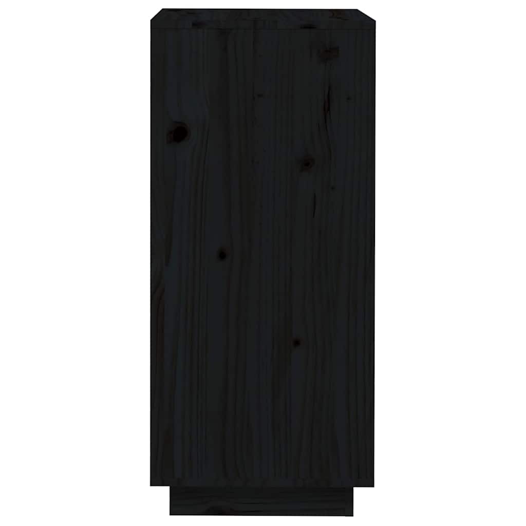 vidaXL Shoe Cabinet Black 35x35x80 cm Solid Wood Pine 6