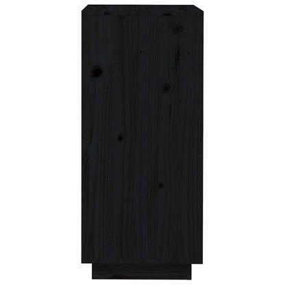 vidaXL Shoe Cabinet Black 35x35x80 cm Solid Wood Pine 6