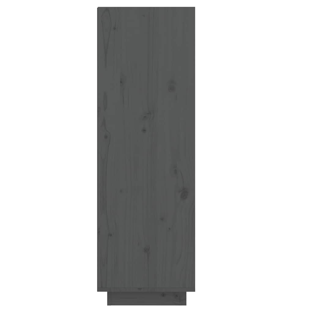 vidaXL Shoe Cabinet | Grey | Solid Pinewood | Medium | Shoe Cabinet 4