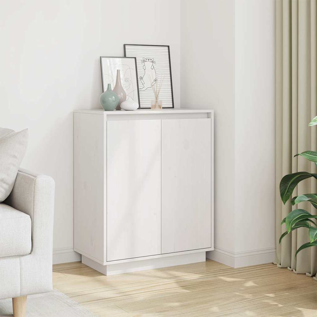 vidaXL Sideboard | White | Solid Pine Wood | Medium | Sideboard | Rectangular 1