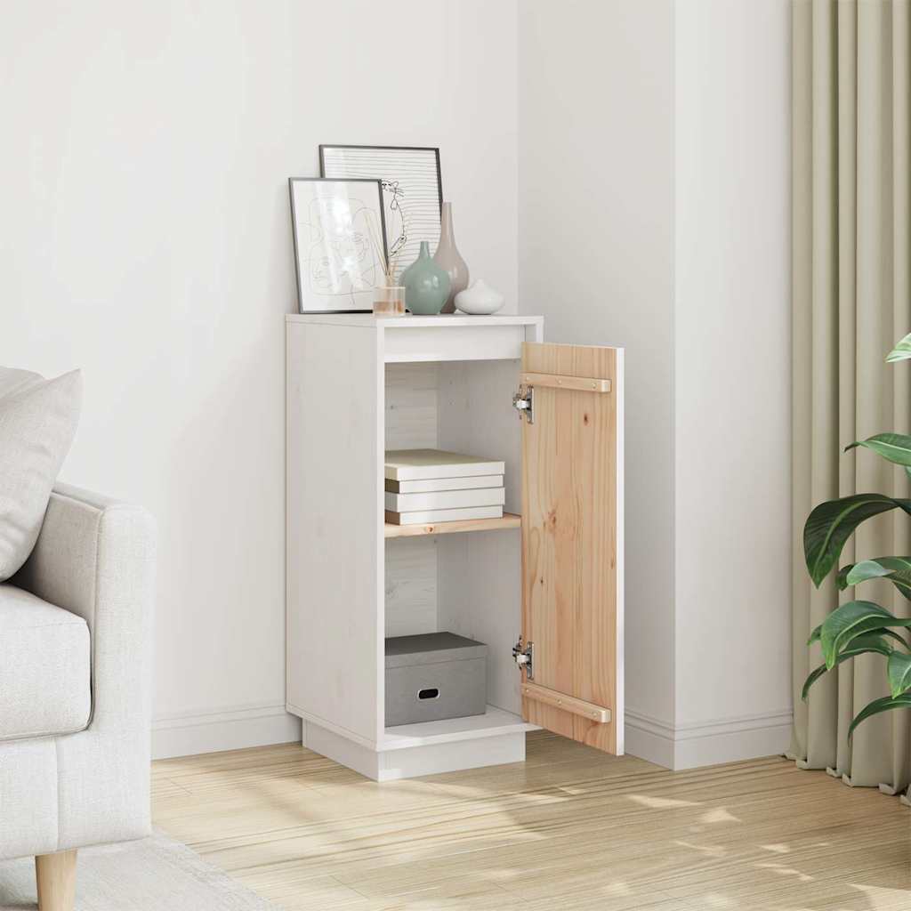 vidaXL Sideboard | White | Solid pine wood | Medium | Sideboard | Rectangular 3