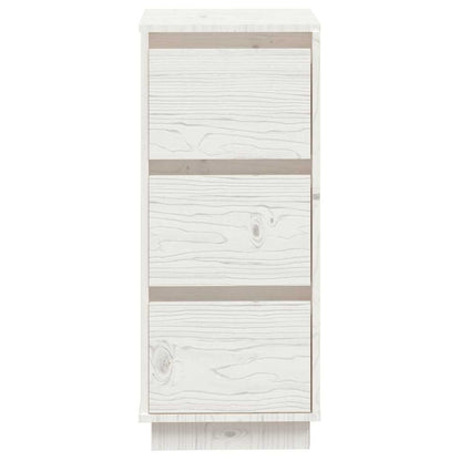 vidaXL Sideboards 2 pcs White 32x34x75 cm Solid Wood Pine 4