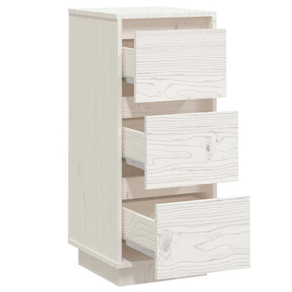 vidaXL Sideboards 2 pcs White 32x34x75 cm Solid Wood Pine 6