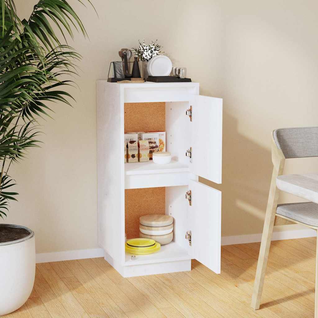 vidaXL Sideboard | White | Solid Pine Wood and MDF | Medium | Sideboard 3