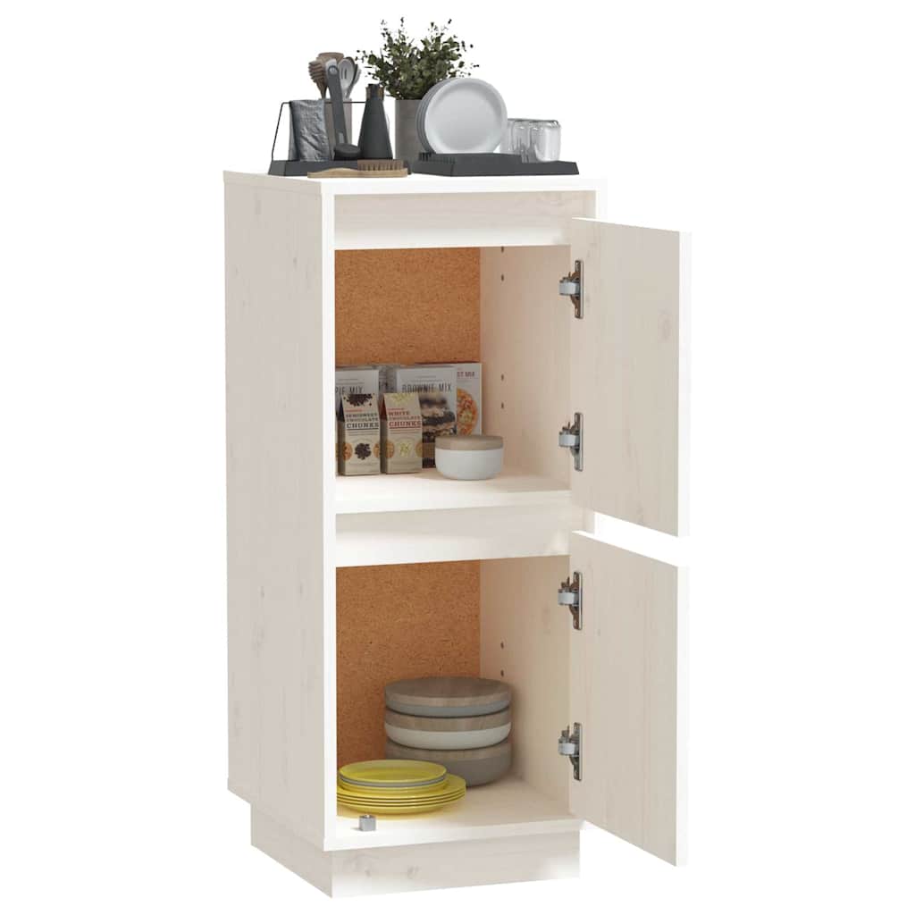 vidaXL Sideboard | White | Solid Pine Wood and MDF | Medium | Sideboard 4