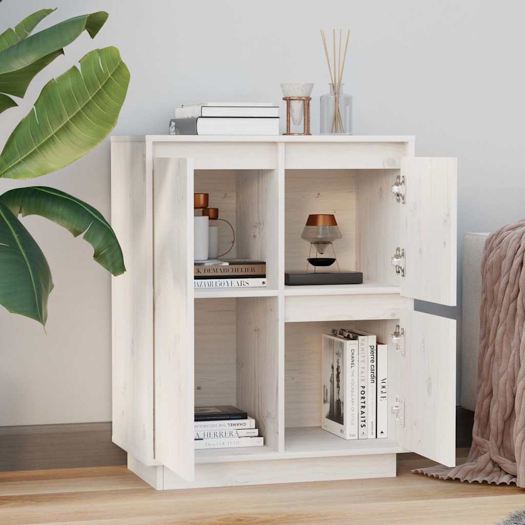vidaXL Sideboard | White | Solid pine wood | Medium | Sideboard | Rectangular 3