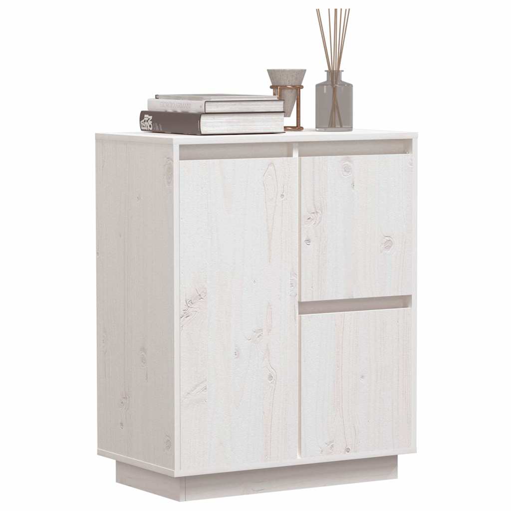 vidaXL Sideboard | White | Solid pine wood | Medium | Sideboard | Rectangular 4