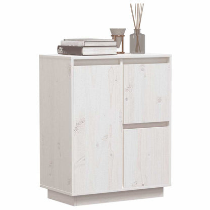 vidaXL Sideboard | White | Solid pine wood | Medium | Sideboard | Rectangular 4
