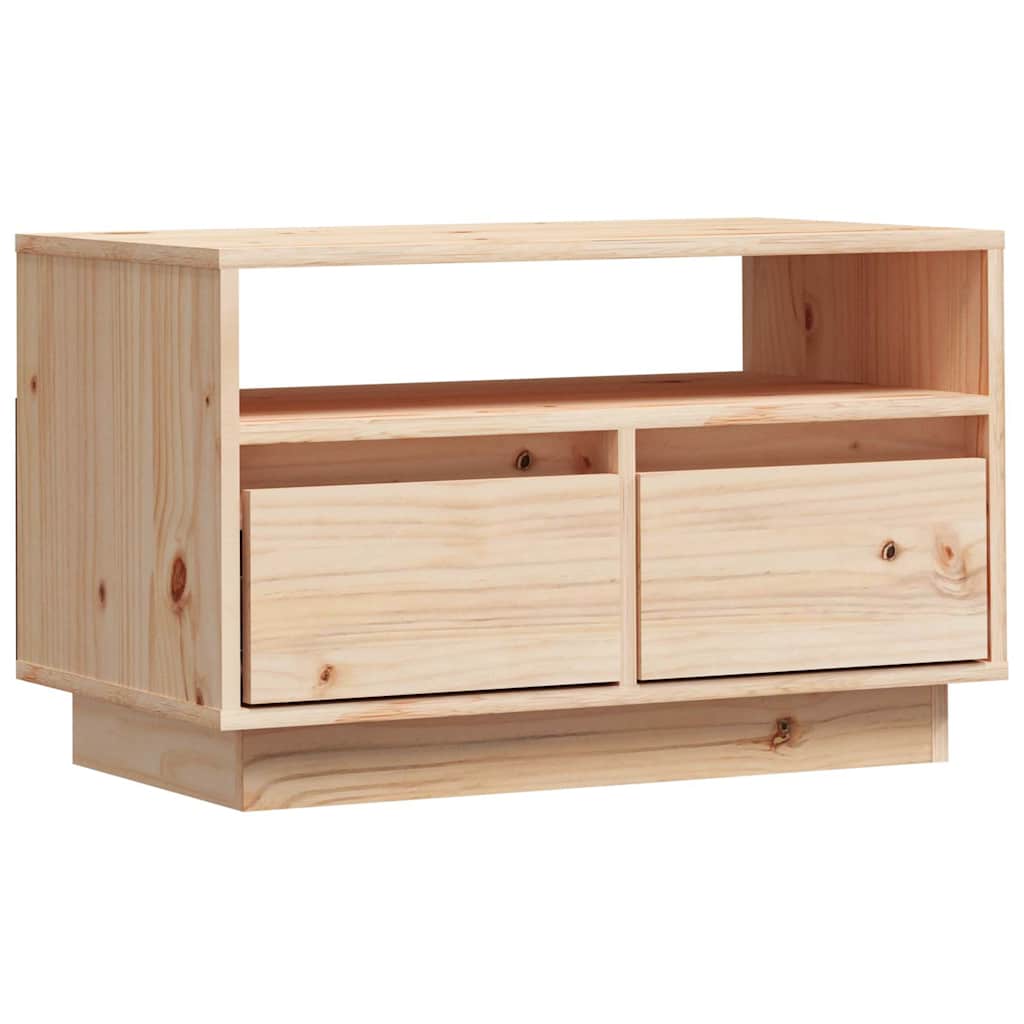 vidaXL TV Cabinet | Natural Wood | Solid Pine Wood | Compact | TV Cabinet 2