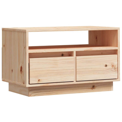 vidaXL TV Cabinet | Natural Wood | Solid Pine Wood | Compact | TV Cabinet 2