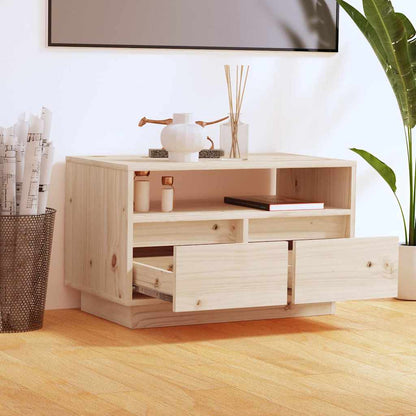 vidaXL TV Cabinet | Natural Wood | Solid Pine Wood | Compact | TV Cabinet 3