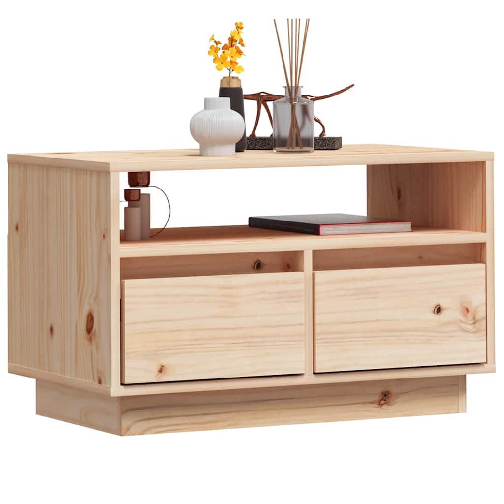 vidaXL TV Cabinet | Natural Wood | Solid Pine Wood | Compact | TV Cabinet 4