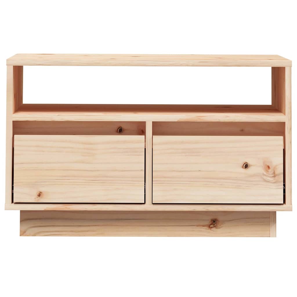 vidaXL TV Cabinet | Natural Wood | Solid Pine Wood | Compact | TV Cabinet 5