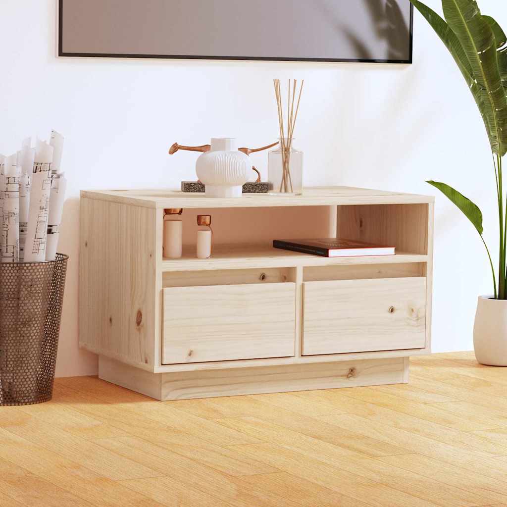 vidaXL TV Cabinet | Natural Wood | Solid Pine Wood | Compact | TV Cabinet 1