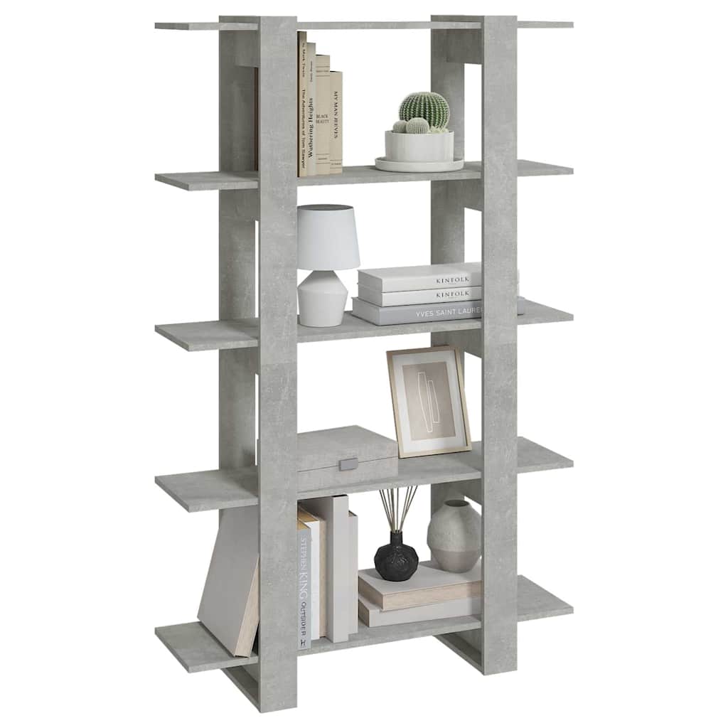 vidaXL Book Cabinet | Concrete grey | Engineered wood | Medium | Book Cabinet 5