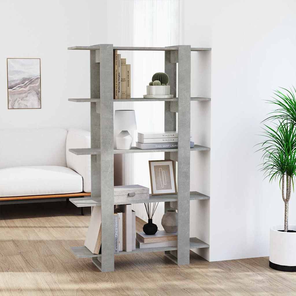 vidaXL Book Cabinet | Concrete grey | Engineered wood | Medium | Book Cabinet 1