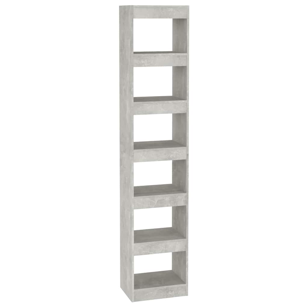 vidaXL Book Cabinet/Room Divider Concrete Grey 40x30x198 cm 2