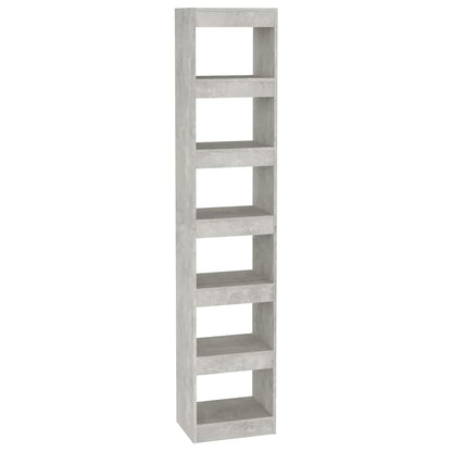 vidaXL Book Cabinet/Room Divider Concrete Grey 40x30x198 cm 2