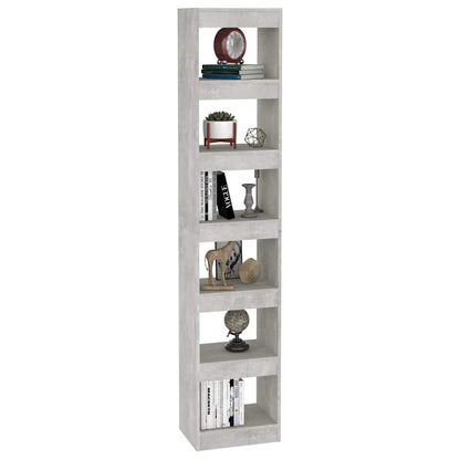 vidaXL Book Cabinet/Room Divider Concrete Grey 40x30x198 cm 6