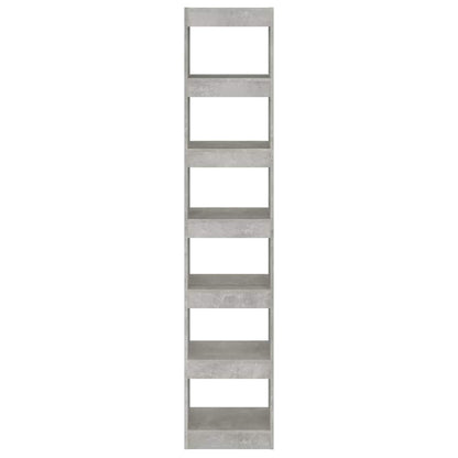 vidaXL Book Cabinet/Room Divider Concrete Grey 40x30x198 cm 4