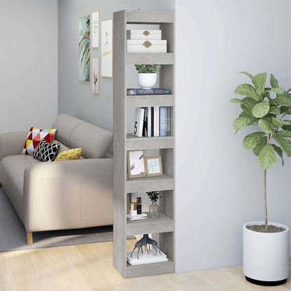 vidaXL Book Cabinet/Room Divider Concrete Grey 40x30x198 cm 1