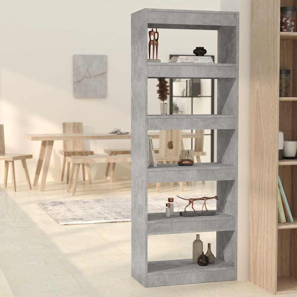 vidaXL Book Cabinet | Concrete grey | Engineered wood | Medium | Book Cabinet 1