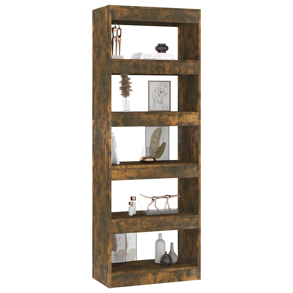 vidaXL Book Cabinet | Smoked Oak | Engineered wood | 166 cm Height 4
