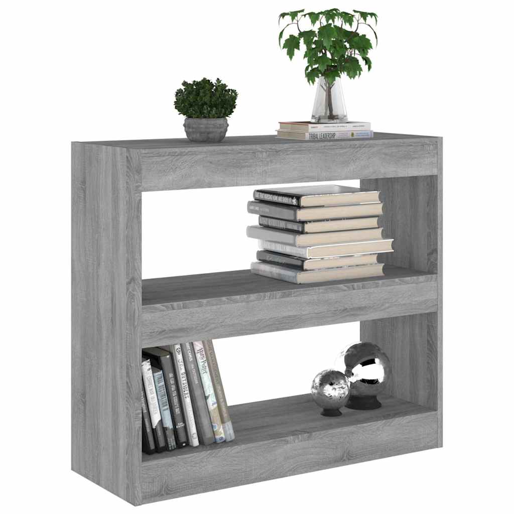 vidaXL Book Cabinet | Grey sonoma | Engineered wood | Medium | Book Cabinet 5