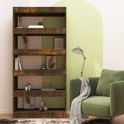 vidaXL Book Cabinet | Smoked oak | Engineered wood | 80 x 30 x 166 cm 3
