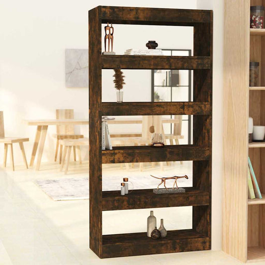 vidaXL Book Cabinet | Smoked oak | Engineered wood | 80 x 30 x 166 cm 1